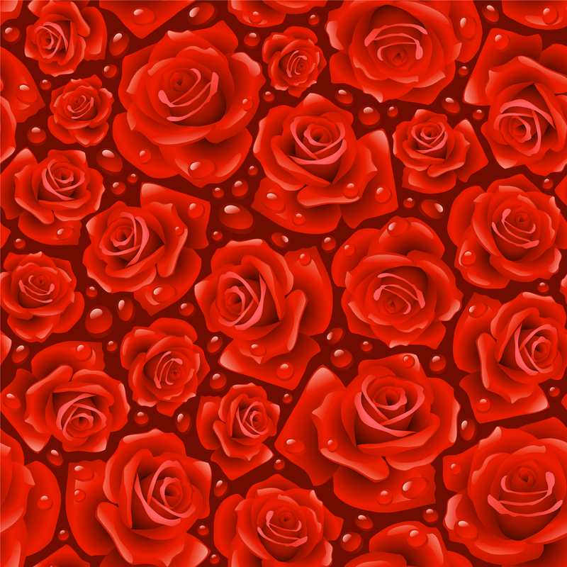 Diseño de patrón de vector de rosas