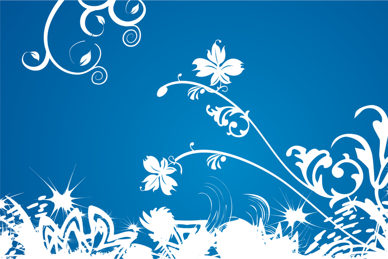 White Floral On - Vector download