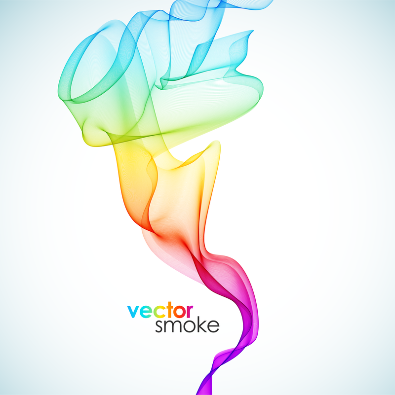Vector Colourful Smoke Vector Download