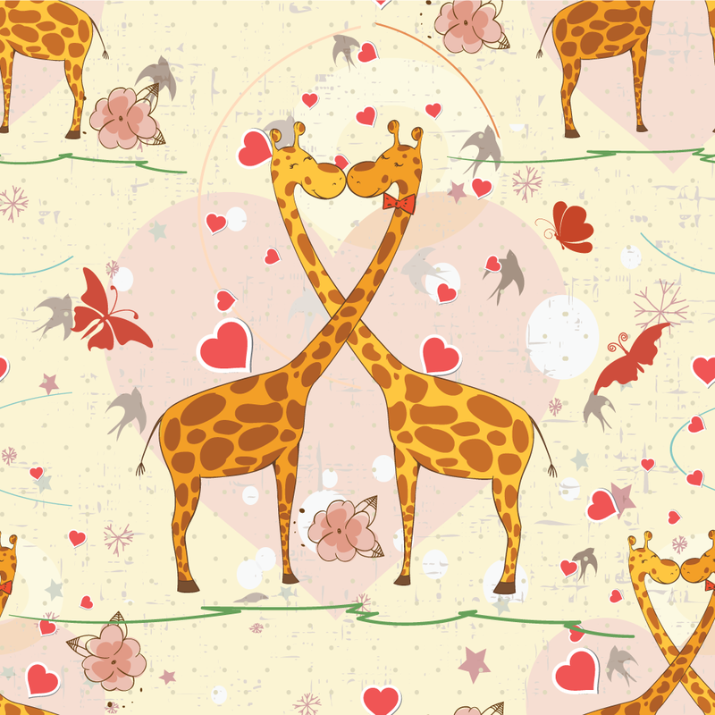 Dia dos Namorados par de girafas
