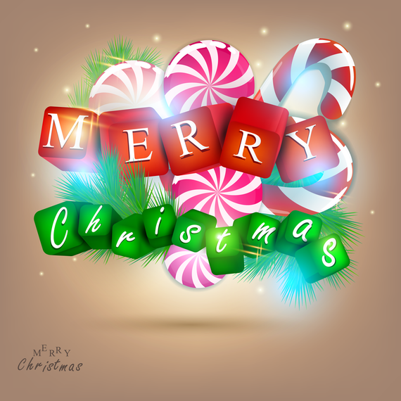 Merry Christmas with candy sign Merry Christmas with candy sign