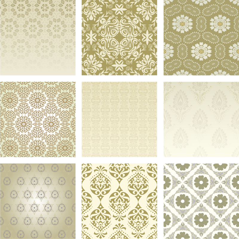 Diseños de tarjetas de patrón de oro beige