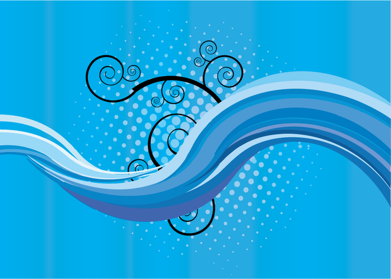 Blue Waves Background - Vector download