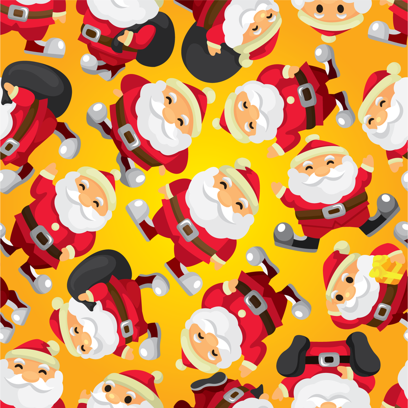 Patrón de dibujos animados de Santa Claus
