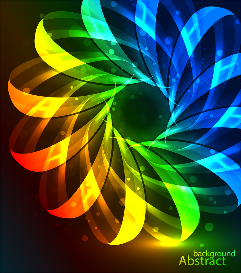Download Bright rainbow flower design - Vector download