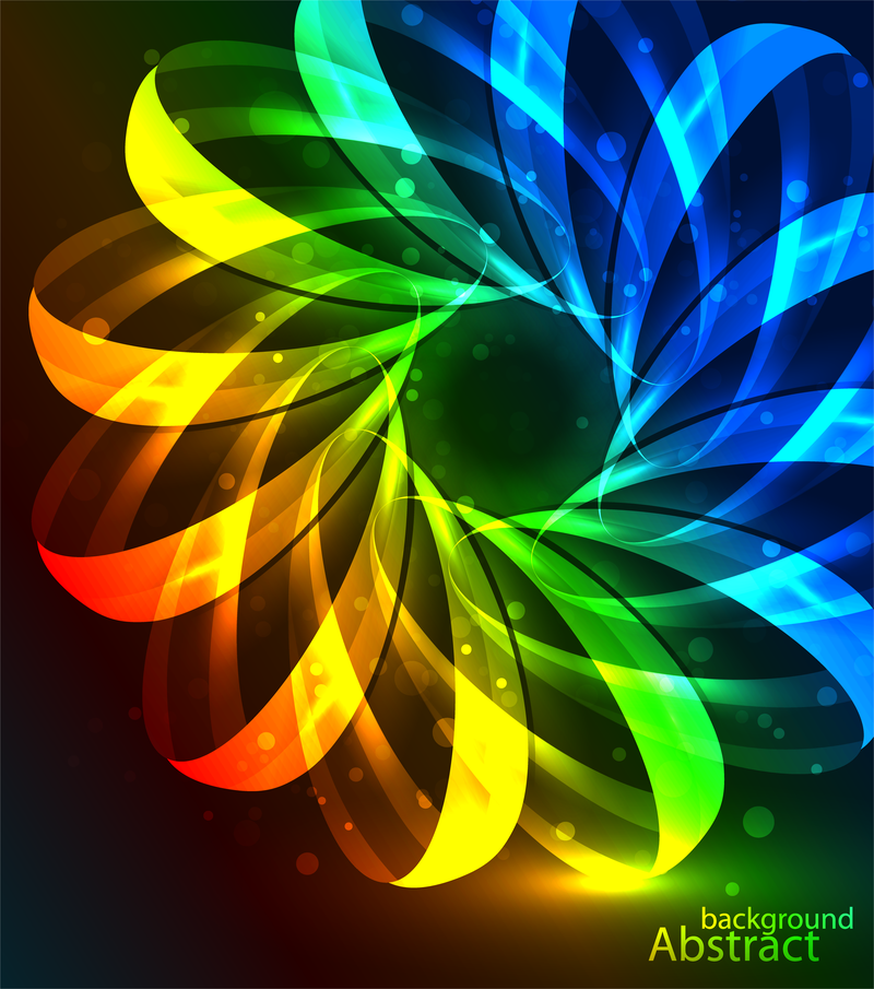 Desenho de flor de arco-íris brilhante