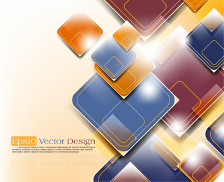 Hintergrunddesign der gerundeten 3D-Quadrate
