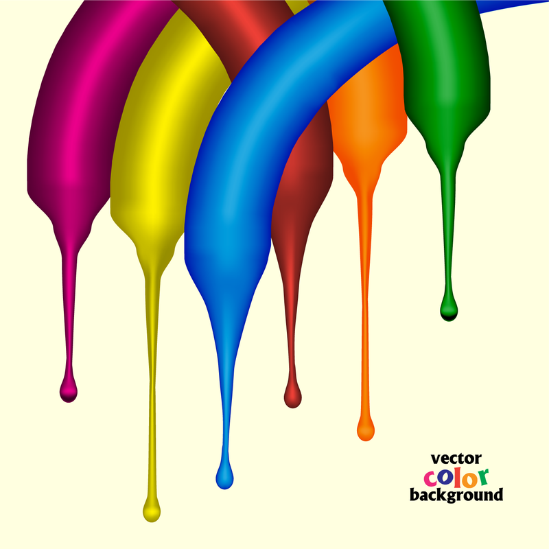 Download 3D paint drips design - Vector download