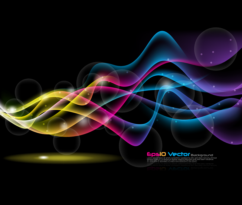 Diseño de fondo de ondas coloridas