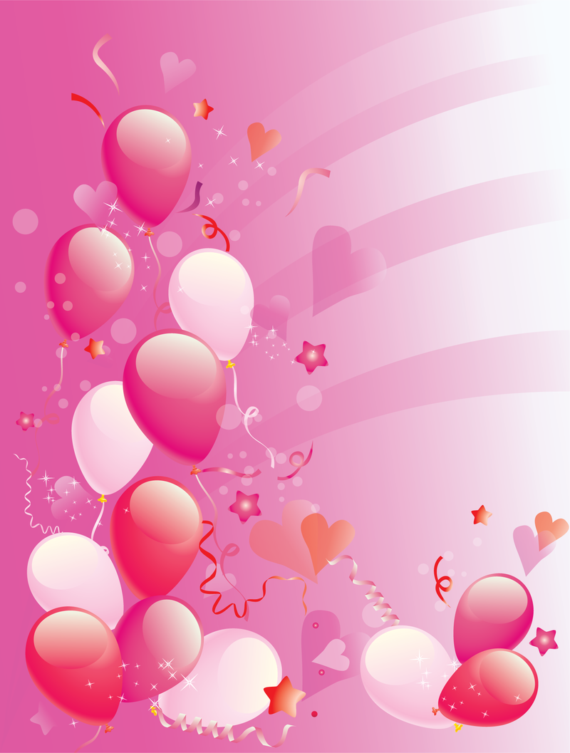 Globos de la fiesta de color rosa - Descargar vector