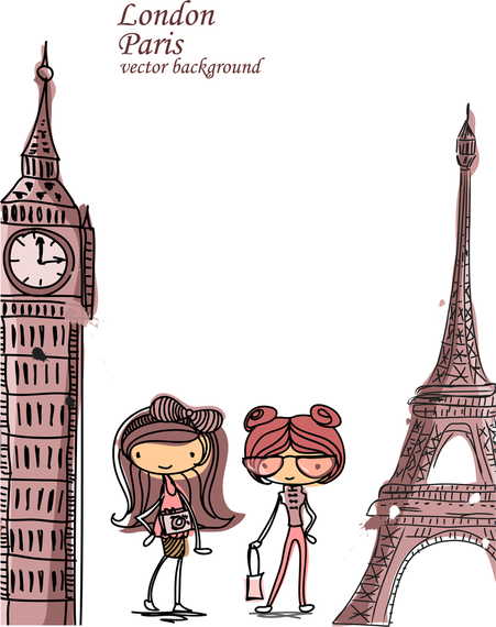 Beautiful London-Paris drawing Beautiful London-Paris drawing