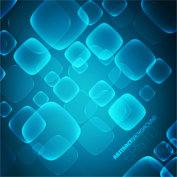 Abstract blue squares background - Vector download