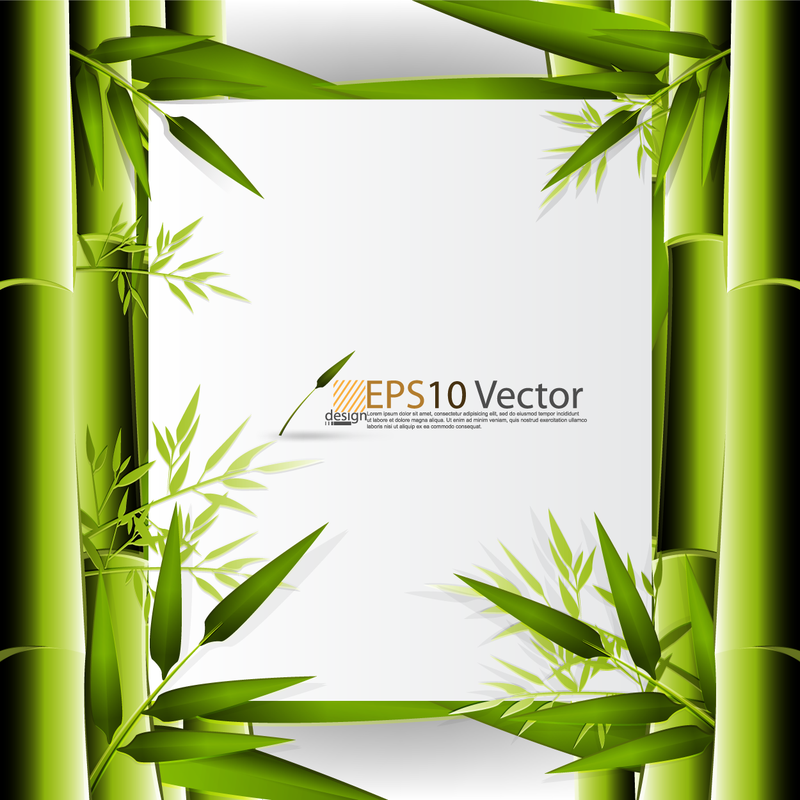 3D bamboo background frame - Vector download