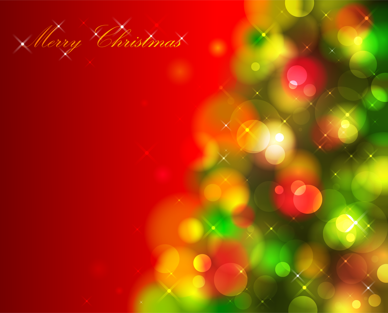 Fondo de navidad con árbol bokeh