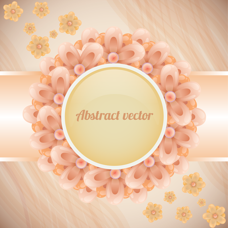 Diseño de fondo de etiqueta de flor de coral