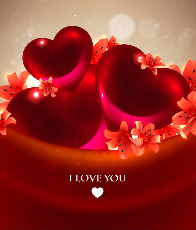 Fondo romántico en forma de corazón 5