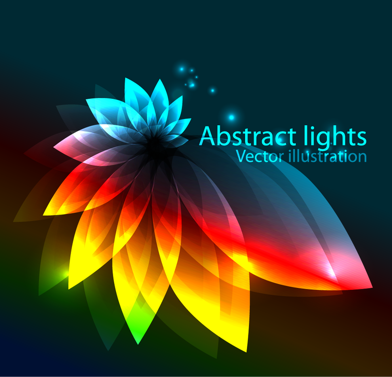 Abstrakter Regenbogenblumenentwurf