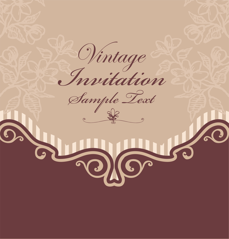 Fondo de diseño de invitación vintage
