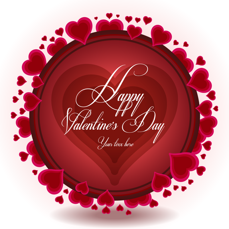 Descarga Vector De Círculo De San Valentín Con Corazón