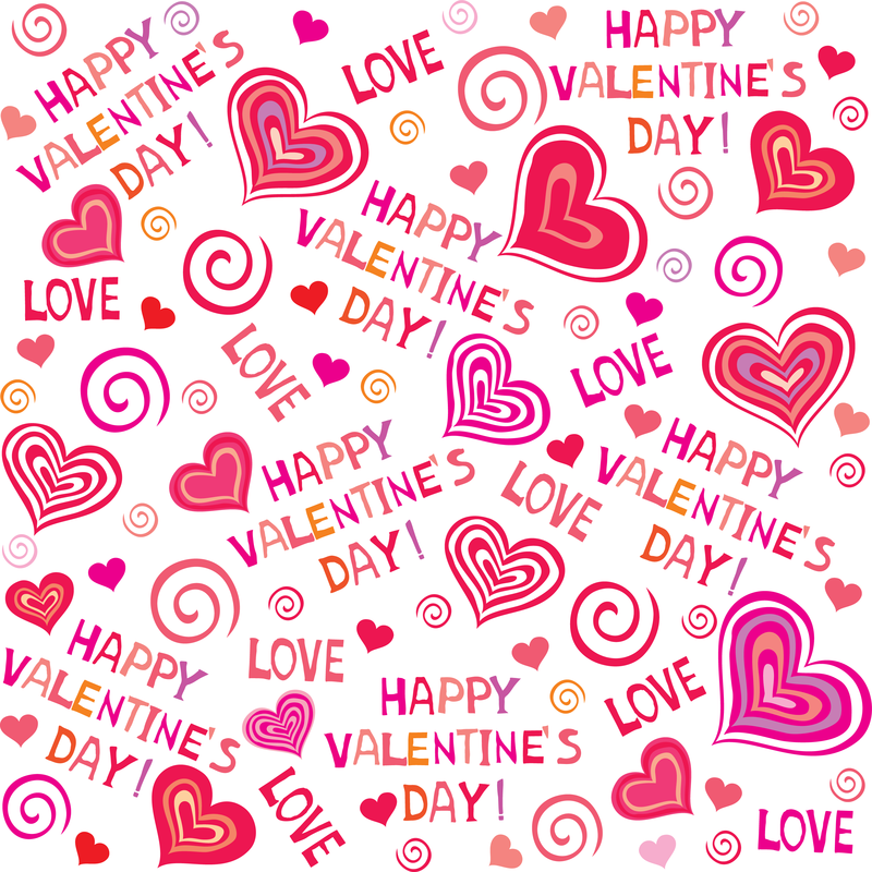 Pink Heart Valentine Pattern Vector Download