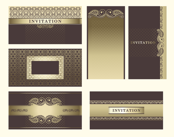 Conjunto de plantillas de invitación. Conjunto de plantillas de invitación.