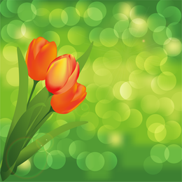 Flor con verde