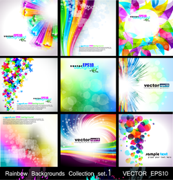 Colección de 9 fondos coloridos