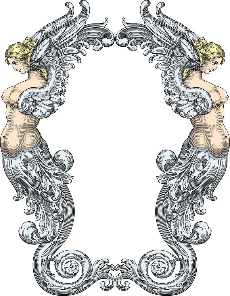 Decorative angels Background design