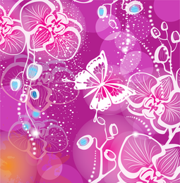 Butterflies White Silhouette Wallpaper Vector Download