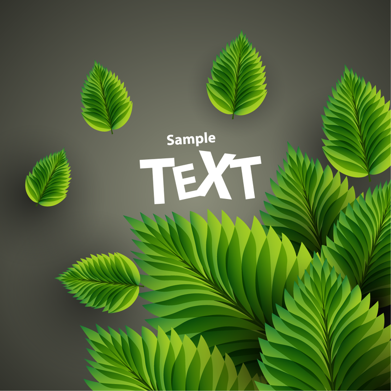 3D Green Leaves Design Vector Download