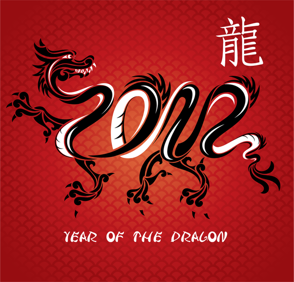 Year of the dragon background Year of the dragon background
