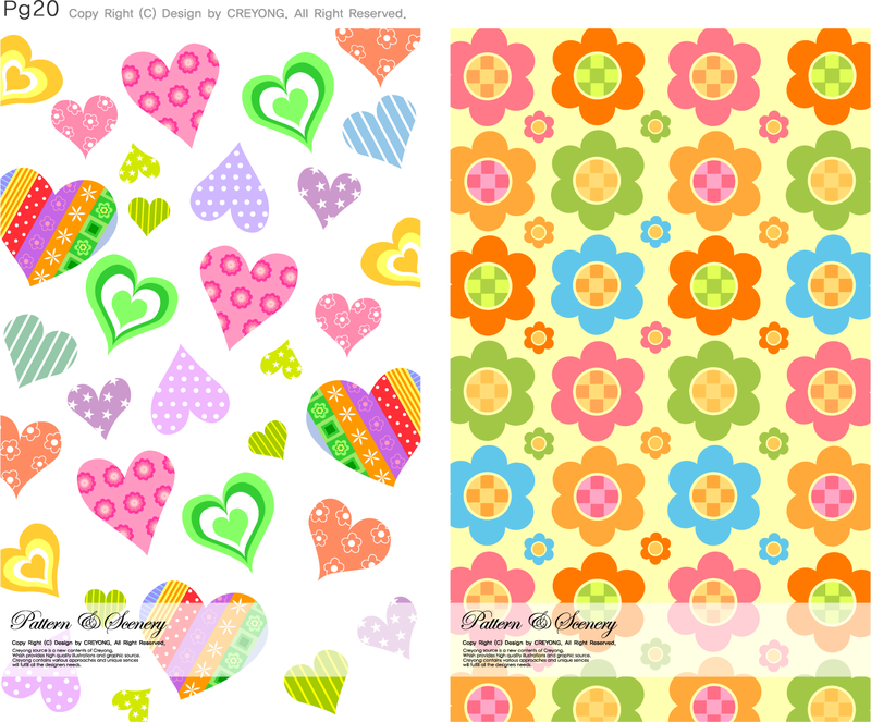 Lovely Cute Background Set Design Vector Download