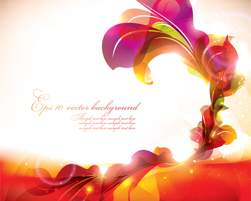 Glow Bright Floral 4 - Vector Download