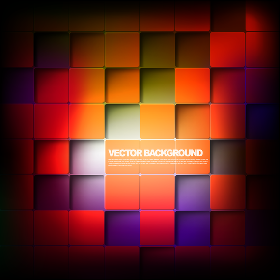 3D abstract squares background - Vector download