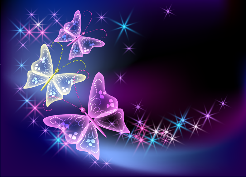 Colorful illustrated butterflies backdrop - Vector download