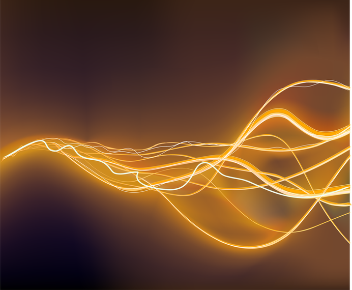 Orange lightning waves backdrop Vector download