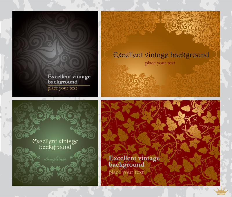 4 Ornament Hintergründe Kit