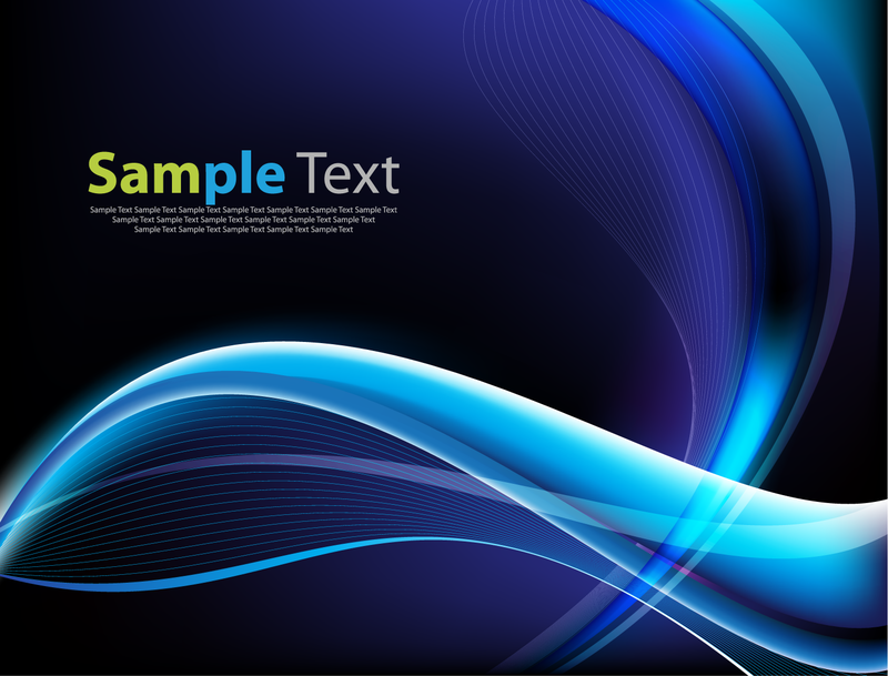 Abstract design with blue waves