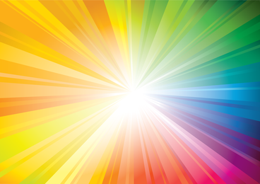 Rainbow Sunbeam Vector Download