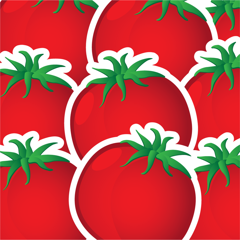 Diseño de patrón de ilustración de tomates