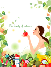 Vector de belleza de dibujos animados 3