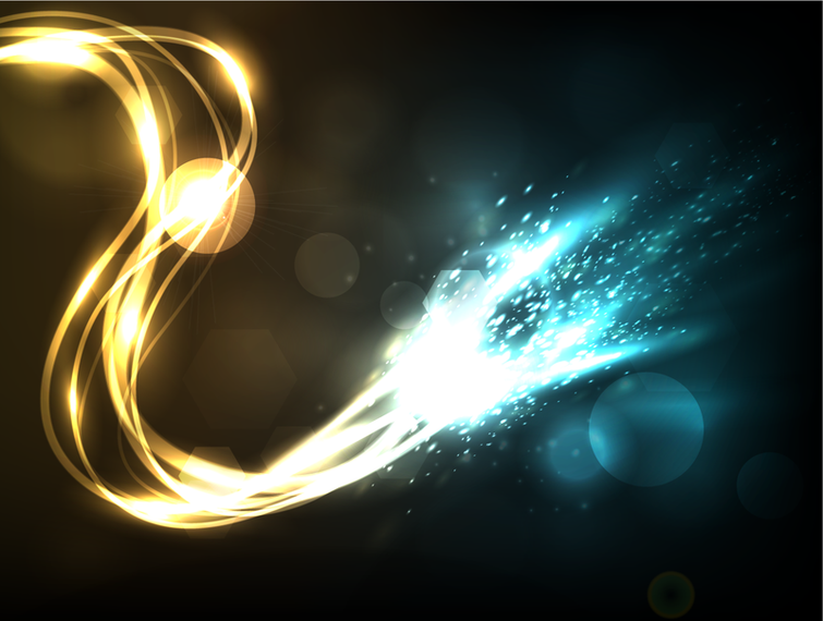 Yellow blue neon backdrop - Vector download