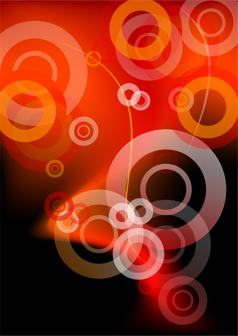 Desenho abstrato de círculos vermelhos