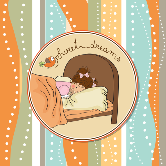Girl sleeping illustration design Girl sleeping illustration design