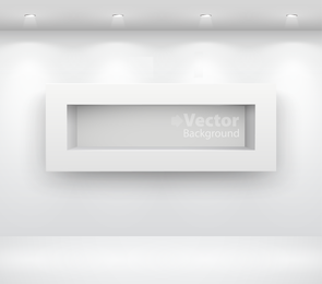 Estante de caja en la pantalla escénica de pared