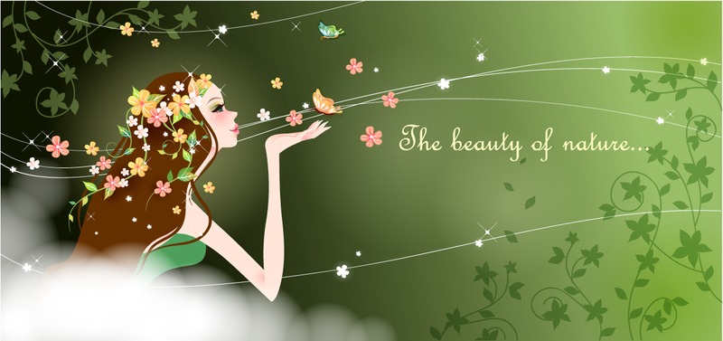 The beauty of nature illustration design