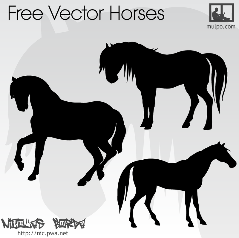 Vektor Pferde Set