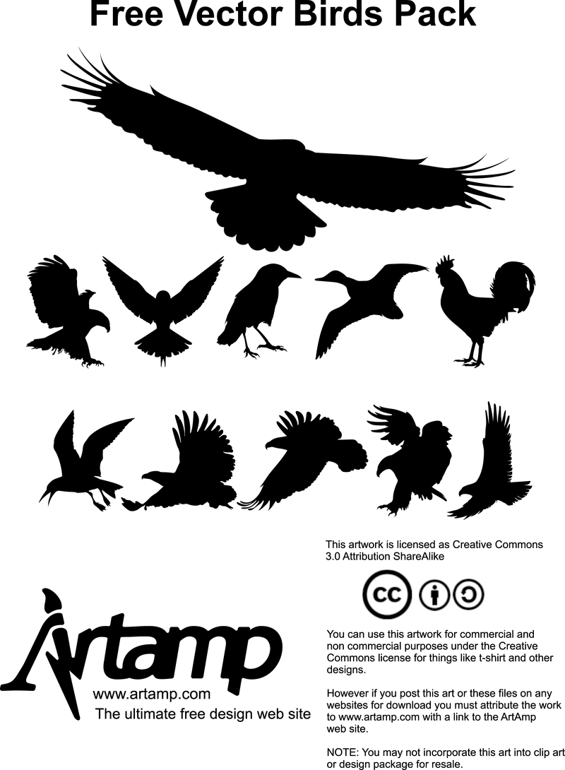 Free Vector Birds Silhouettes - Vector download