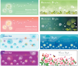 Banner de plantas com flores