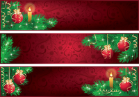 Red Christmas Banner Vector Download